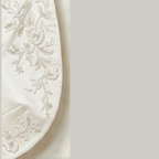 Ivory Satin Bridal Bolero with Floral Embroidery