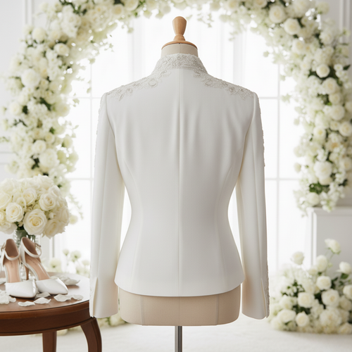 Bridal Velvet Jacket | Custom Luxury Wedding Outerwear by Noveira Moda