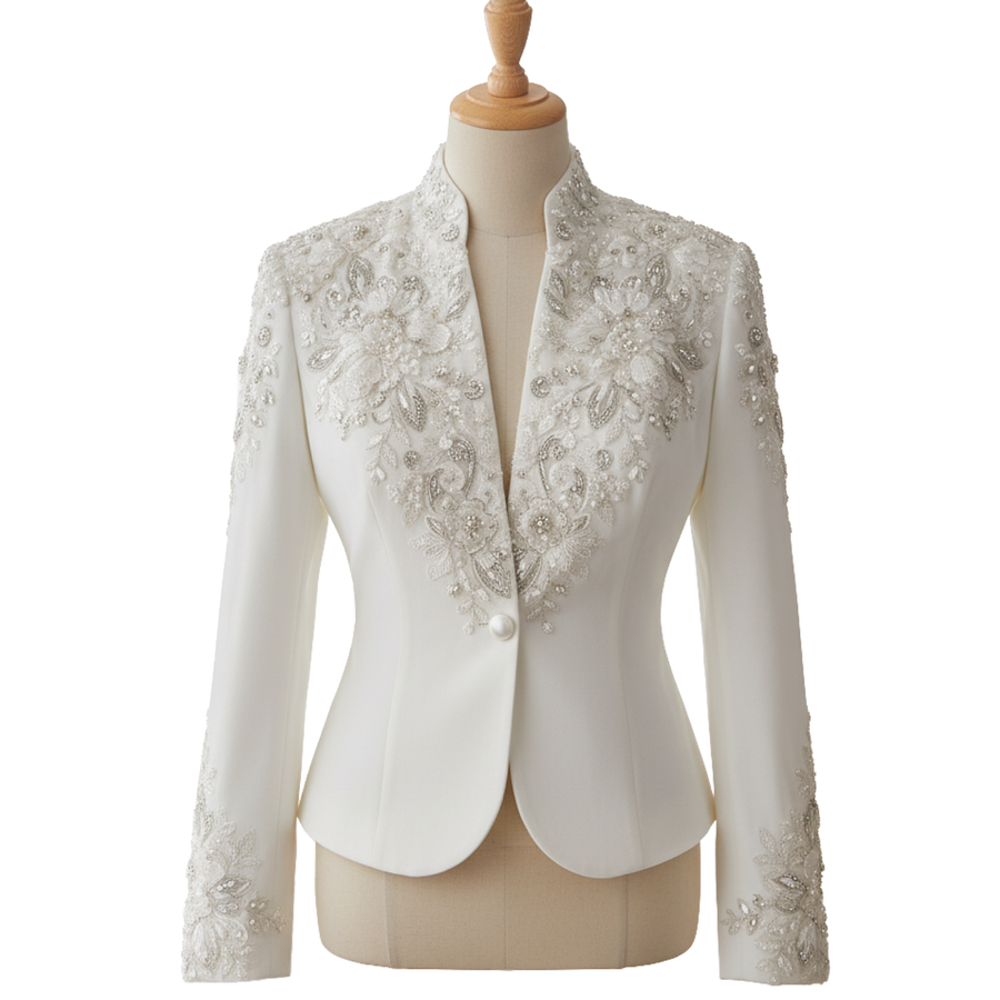 Bridal Velvet Jacket | Custom Luxury Wedding Outerwear by Noveira Moda