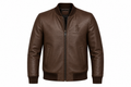 Men's Luxury Leather Bomber | Executive Black & Heritage Brown