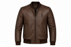 Men's Luxury Leather Bomber | Executive Black & Heritage Brown
